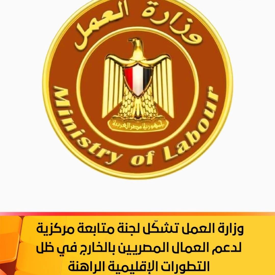 وزارة العمل تشكّل لجنة متابعة مركزية لدعم العمال المصريين بالخارج في ظل التطورات الإقليمية الراهنة