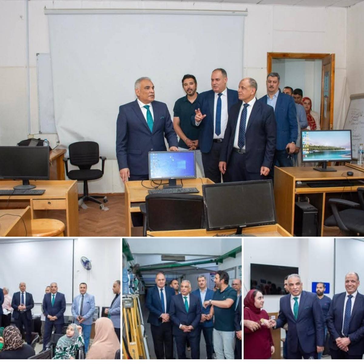 رئيس جامعة طنطا يجري جولة تفقدية موسعة بكلية الآداب ويلتقي بعدد من الطلاب الوافدين