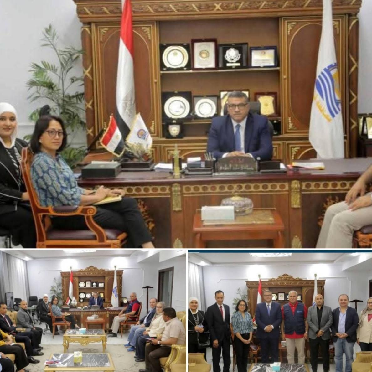 محافظ قنا يستقبل مساعد الأمين العام لمنظمة الفاو لبحث سبل تحديث تقنيات الري