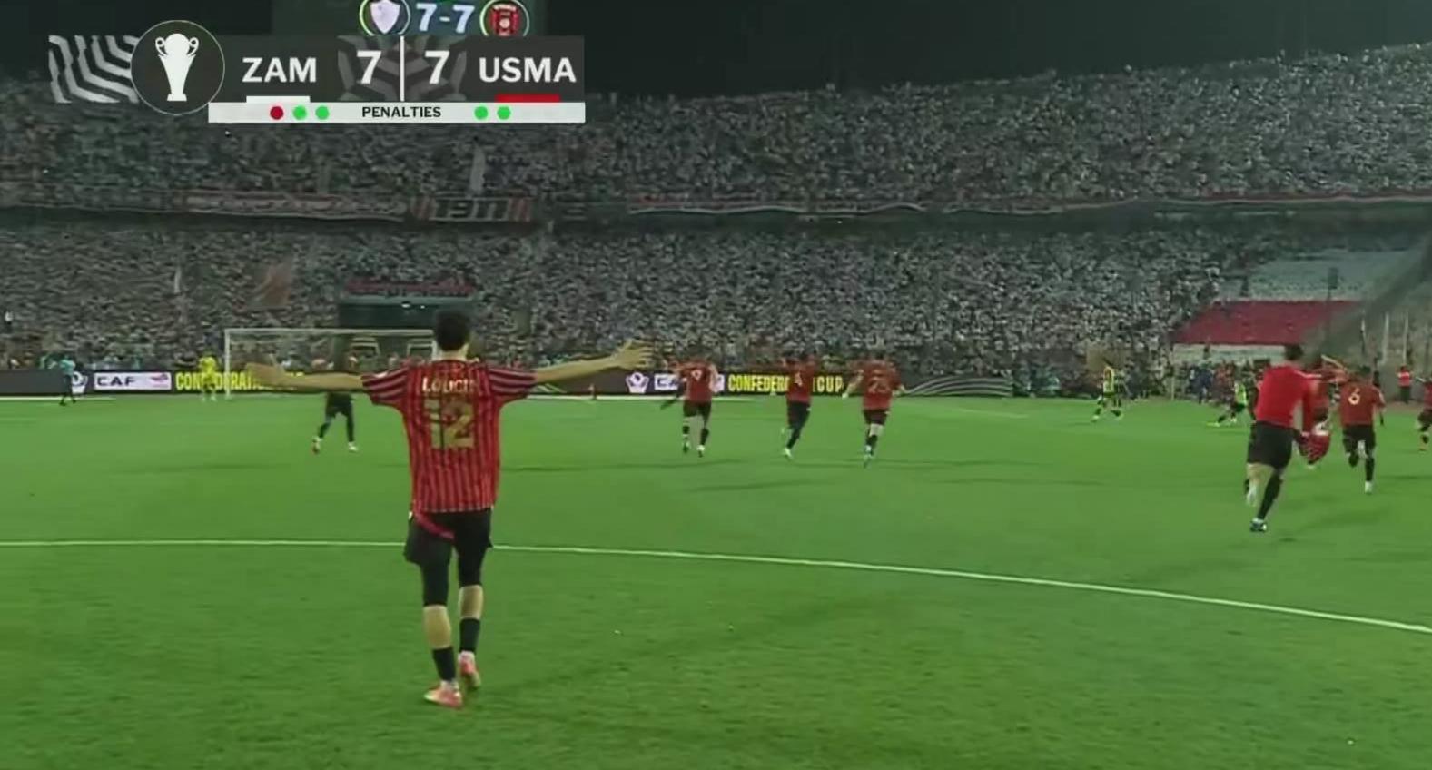 اتحاد العاصمة بطلا للكونفدراليةعلي حساب نادي الزمالك بركلات الترجيج بنتيجة 8/7