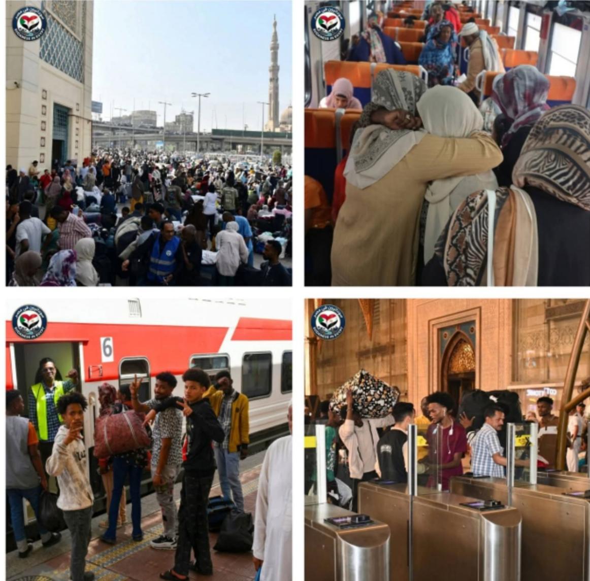 قطار العودة الطوعية ينطلق بمئات الأسر السودانية قبل العيد من مصر