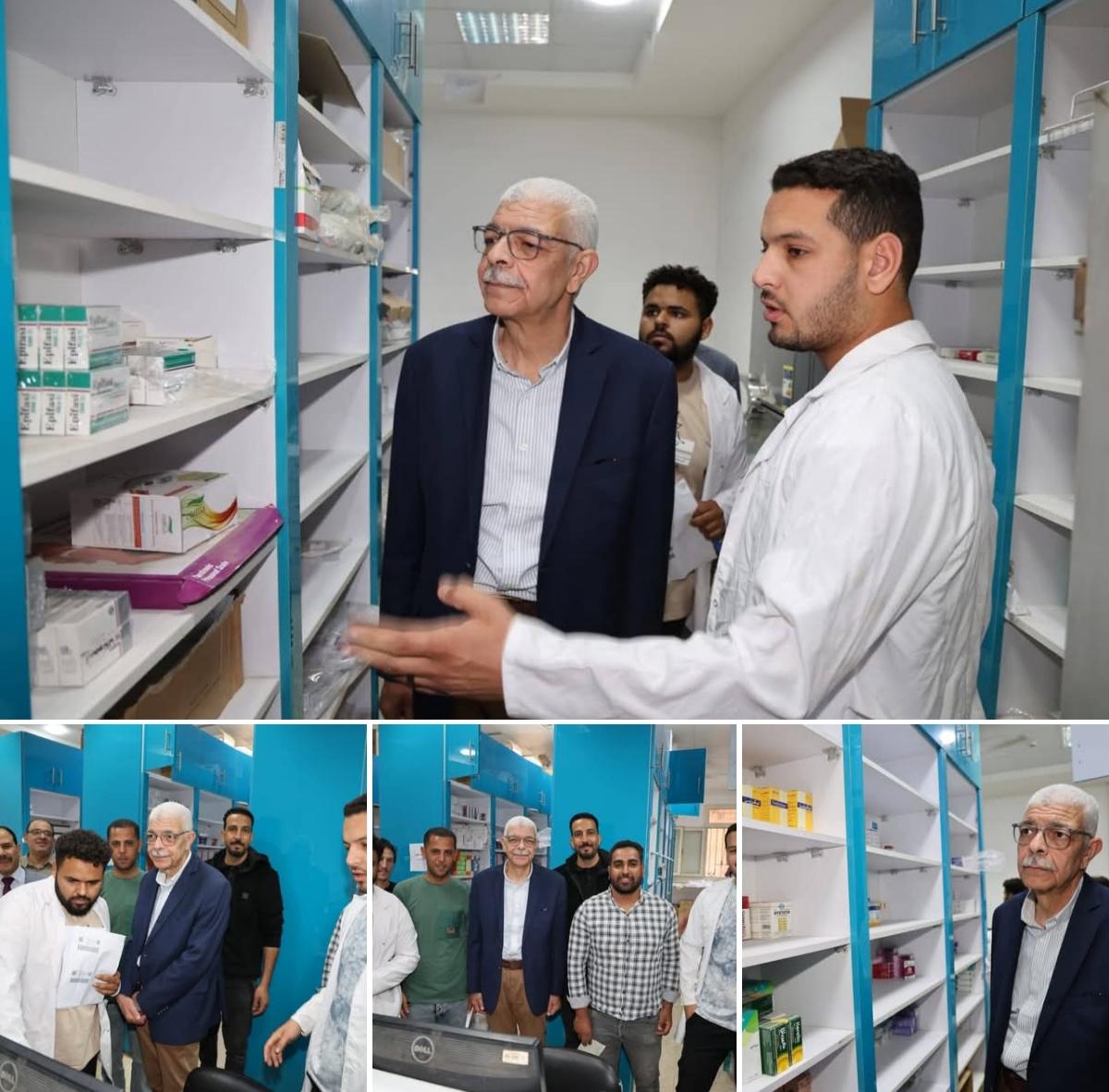 رئيس جامعة المنوفية يتفقد صيدلة الإسعاف بالمجمع الطبي ويؤكد انتظام صرف الأدوية ودعم الخدمات العلاجية