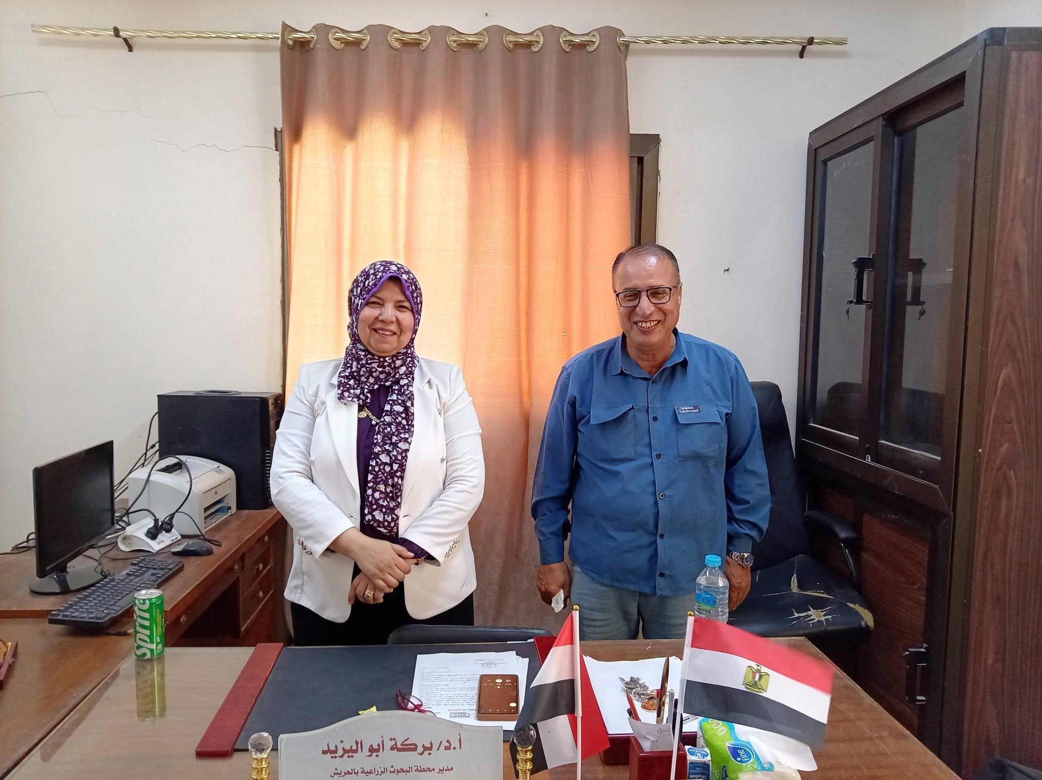 التحالف الوطنى لدعم رئاسه الجمهوريه بشمال سيناء يشيد بإنجازات محطه البحوث الزراعيه بالعريش.