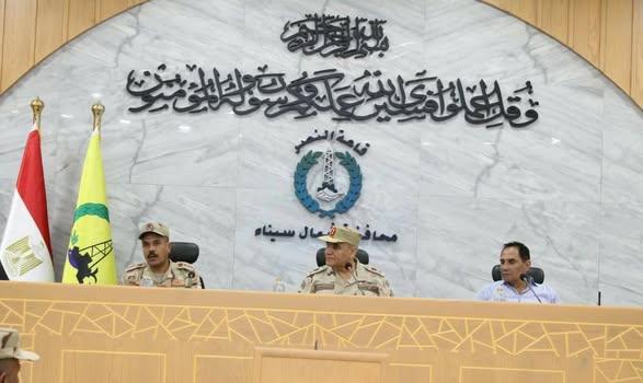 نائب محافظ شمال سيناء ومساعد رئيس هيئة العمليات يشهدان تدريب اليوم الثاني ل «صقر 172»