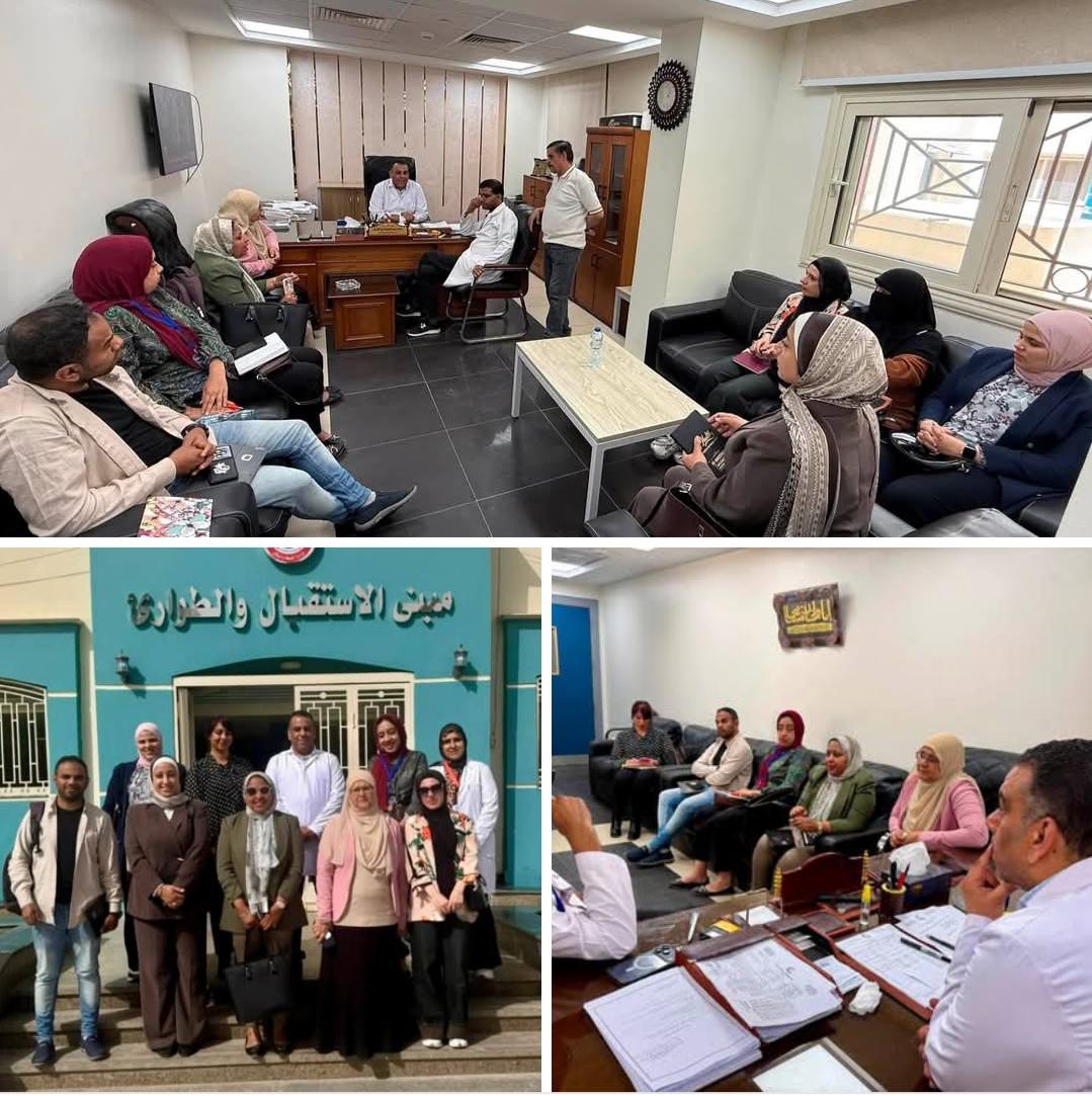 مستشفى العريش العام تستقبل وفد الإدارة العامة لسلامة المرضى بوزارة الصحة والسكان.