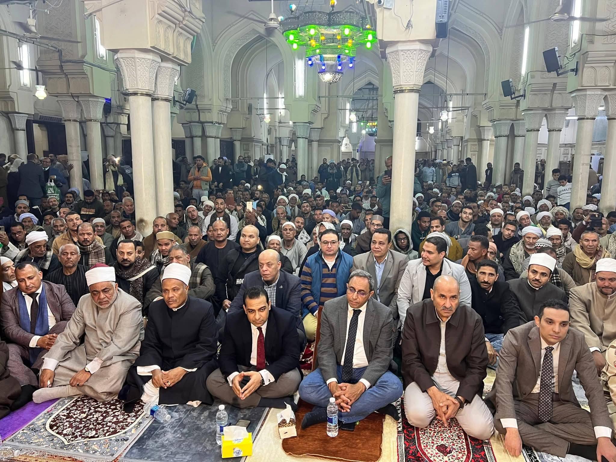 محافظ قنا يشهد احتفالية النصف من شعبان بمسجد سيدي عبدالرحيم القنائي