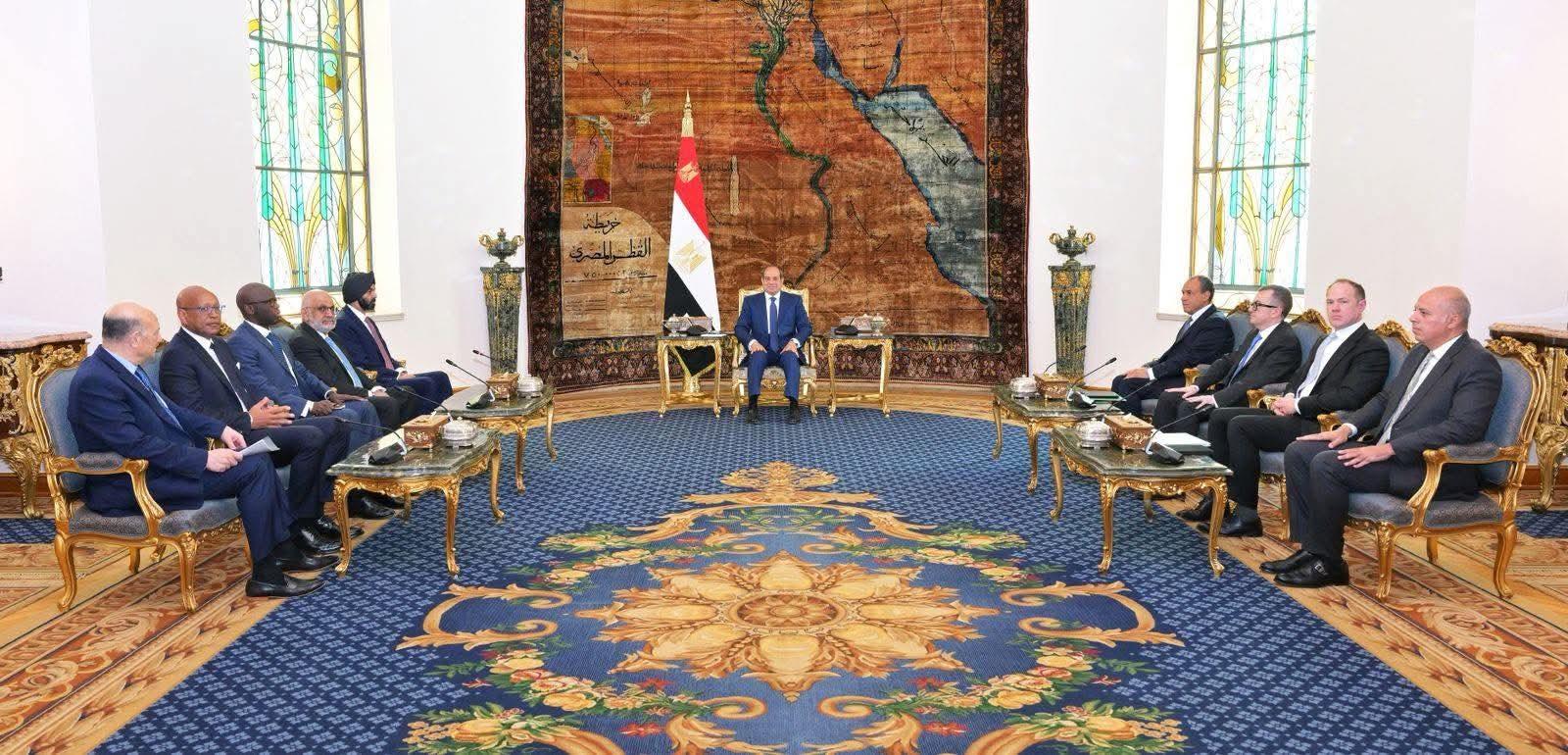 الرئيس السيسي يستقبل رئيس مجموعة البنك الدولي