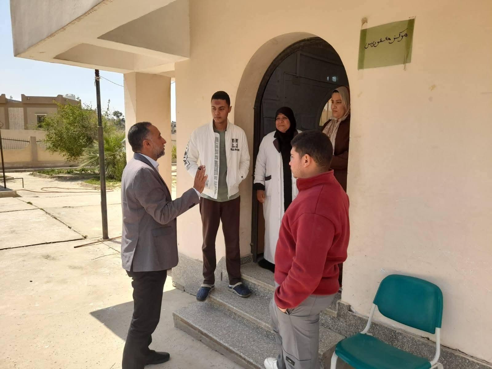 "وكيل صحة شمال سيناء يتفقد مركز حضري المساعيد ضمن سلسلة المتابعات الدورية المفاجئة صباح اليوم الجمعة
