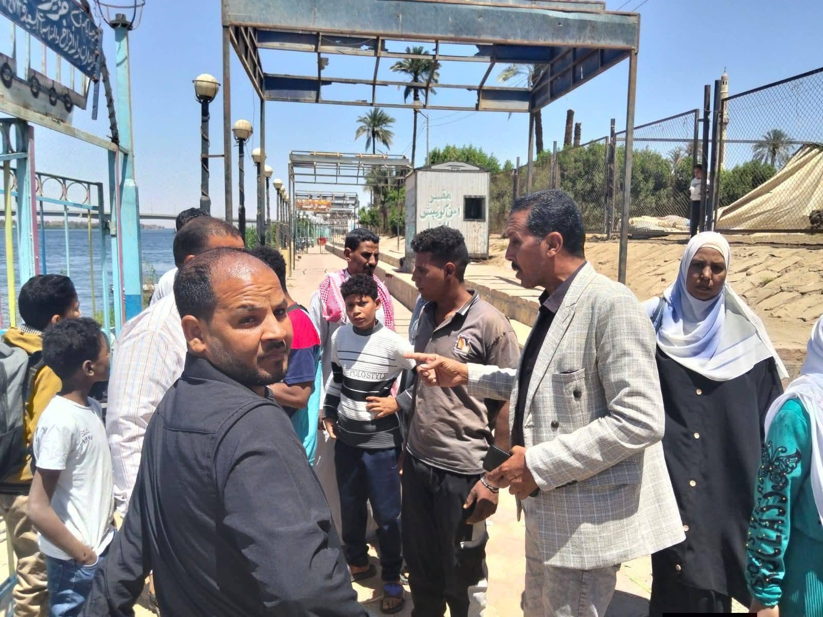 نائب رئيس مركز ومدينه قوص يتفقد كورنيش النيل لمتابعة احتفالات شم النسيم