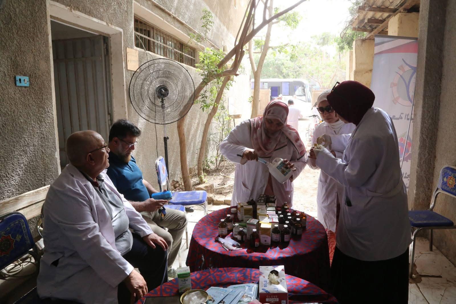 جامعة الفيوم تنظم قافلة بيطرية بالوحدة المحلية لقرية بيهمو بمركز سنورس