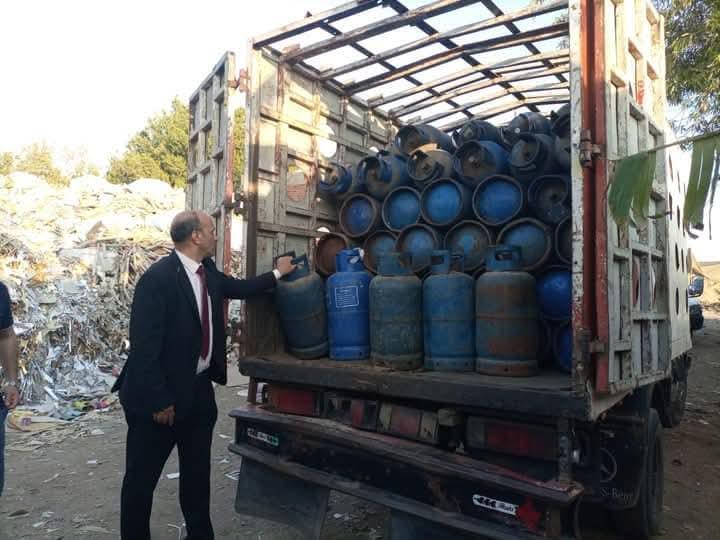 إحباط تهريب 141 أسطوانة بوتاجاز و2000 لتر سولار مدعم قبل بيعها بالسوق السوداء فى الغربية