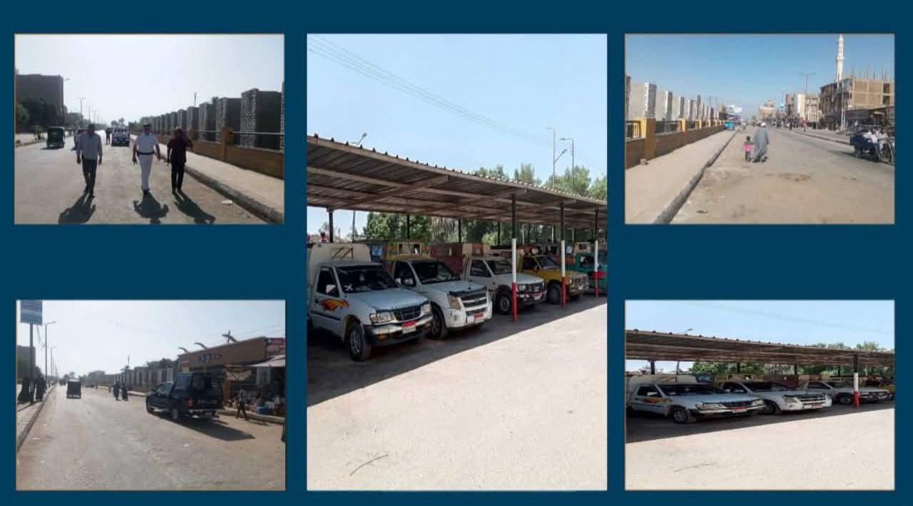 محافظ قنا: نقل موقف السمطا العشوائي بطريق مصر - أسوان الزراعي بدشنا إلى مجمع المواقف الرسمي