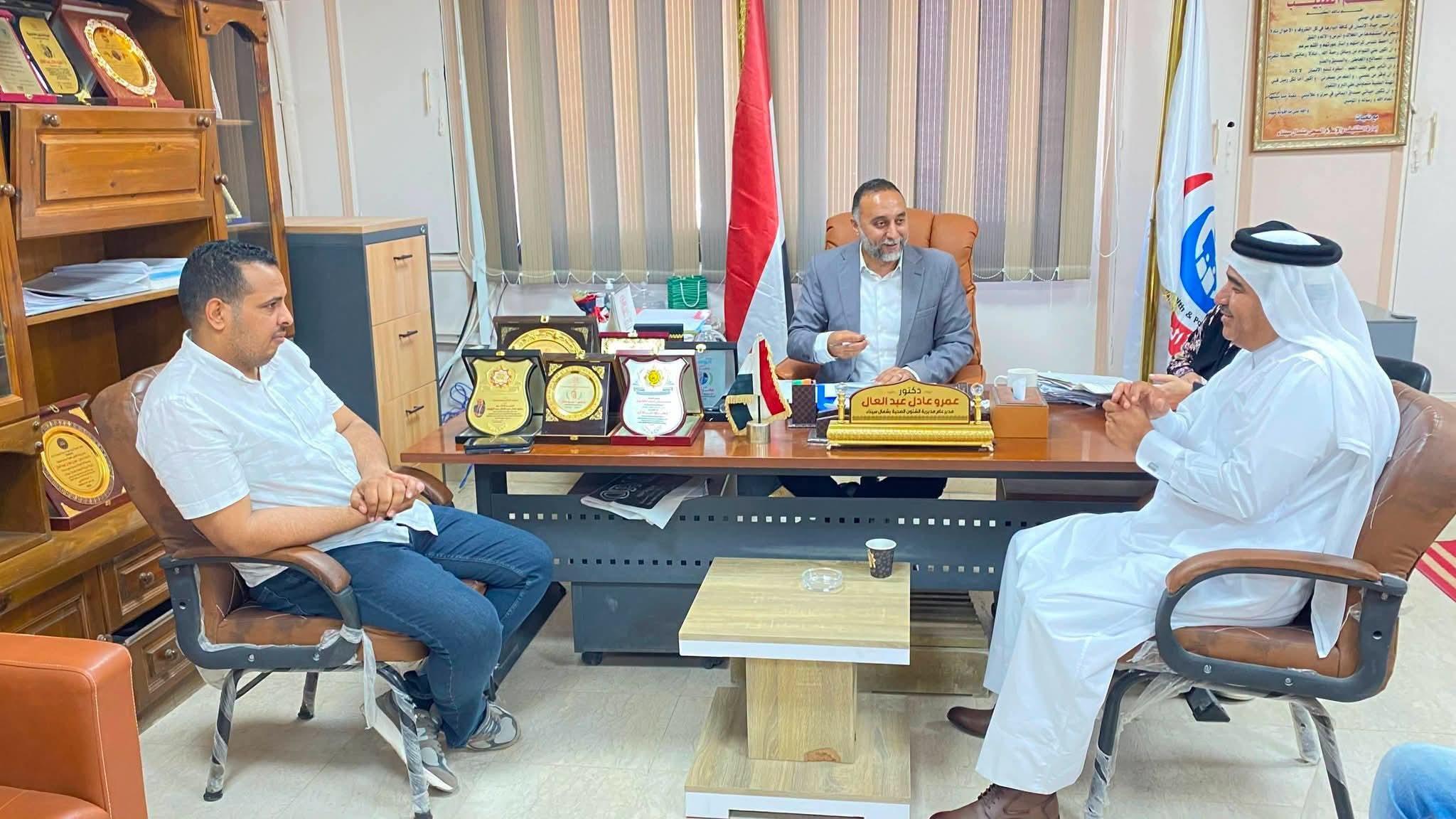 لتعزيز المنظومة الصحية.. وكيل وزارة الصحة بشمال سيناء يلتقي النائب إياد أبو حلو والشيخ سالم أبو انقيز