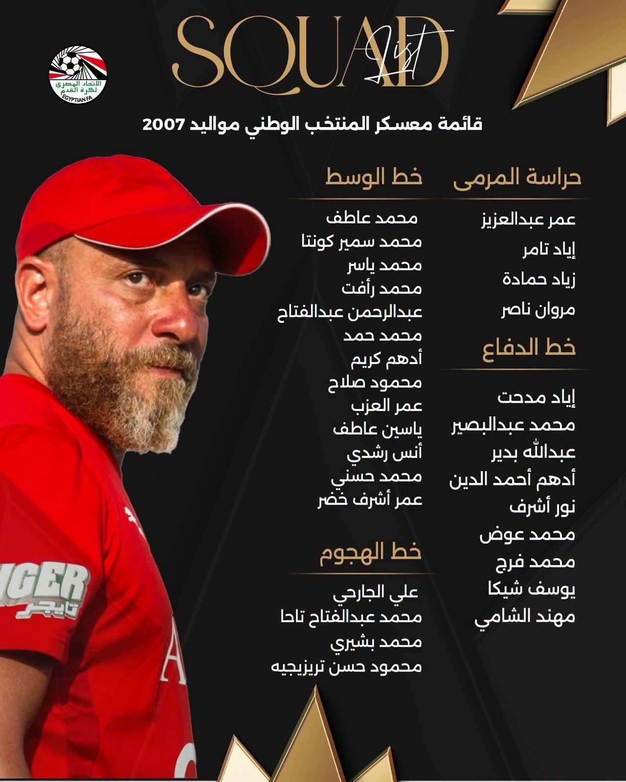 وائل رياض يعلن قائمة منتخب الشباب استعداداً لمعسكر يوليو