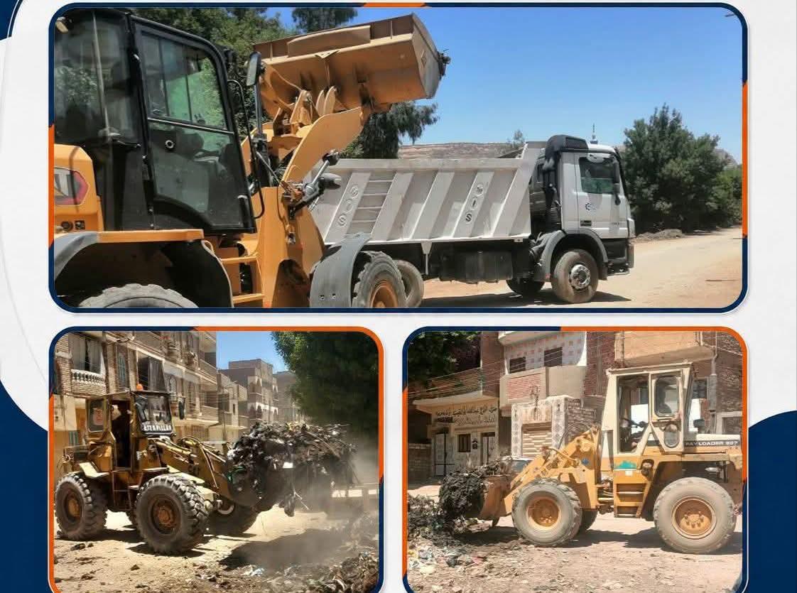 استجابة لتوجيهات محافظ قنا.. رفع 39 طنًا من نواتج تطهير ترعة القصر بنجع حمادي