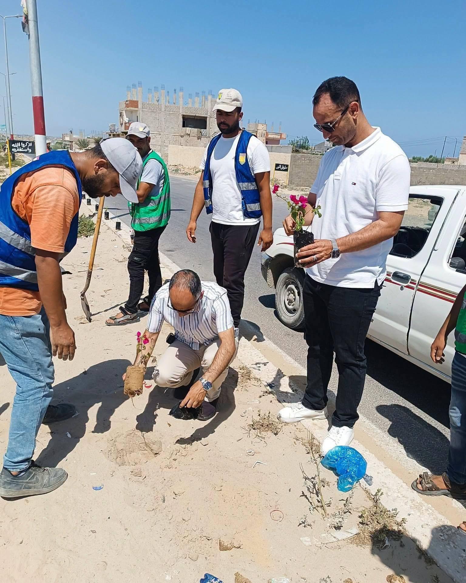 رئيس مدينة الشيخ زويد يطلق مبادرة لتشجير وتجميل المدينة ضمن «100 مليون شجرة»