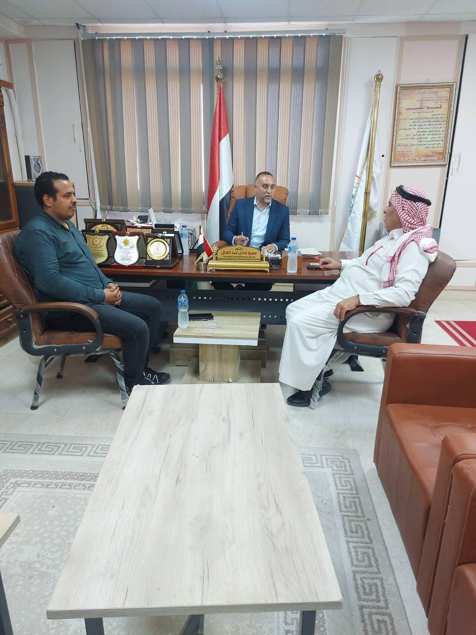 تكاملٌ تنفيذي وتشريعي متجدد لتلبية احتياجات المواطن السيناوي .. "وكيل وزارة الصحة بشمال سيناء" يستقبل كل من النائب على الجعيل والنائب اياد ابو حلو لبحث تعزيز المنظومة الطبية