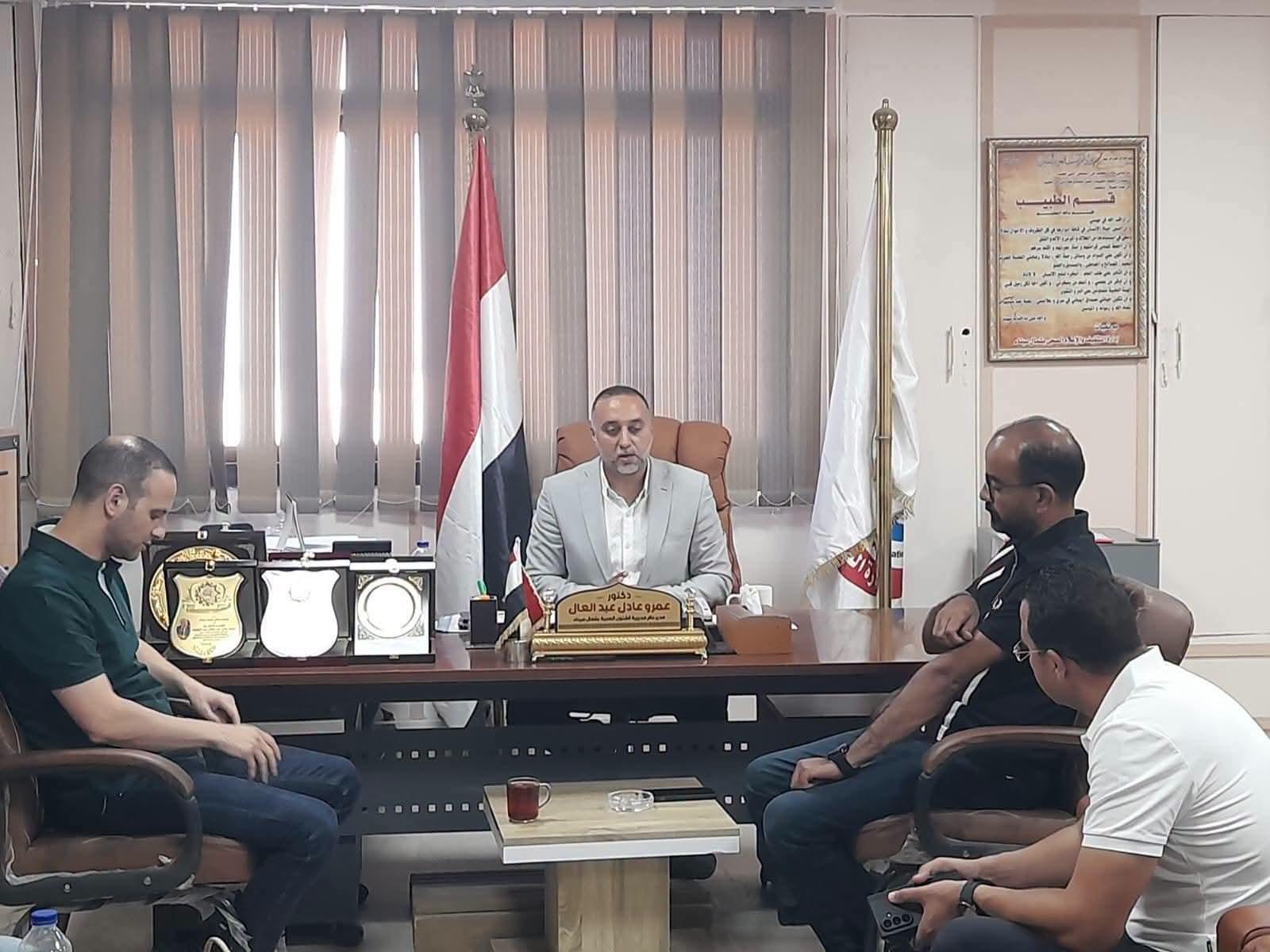 وكيل وزارة الصحة بشمال سيناء يبحث الموقف التنفيذي لإنشاء مستشفيات "رفح الجديدة والشيخ زويد الجديدة" وتطوير العريش العام