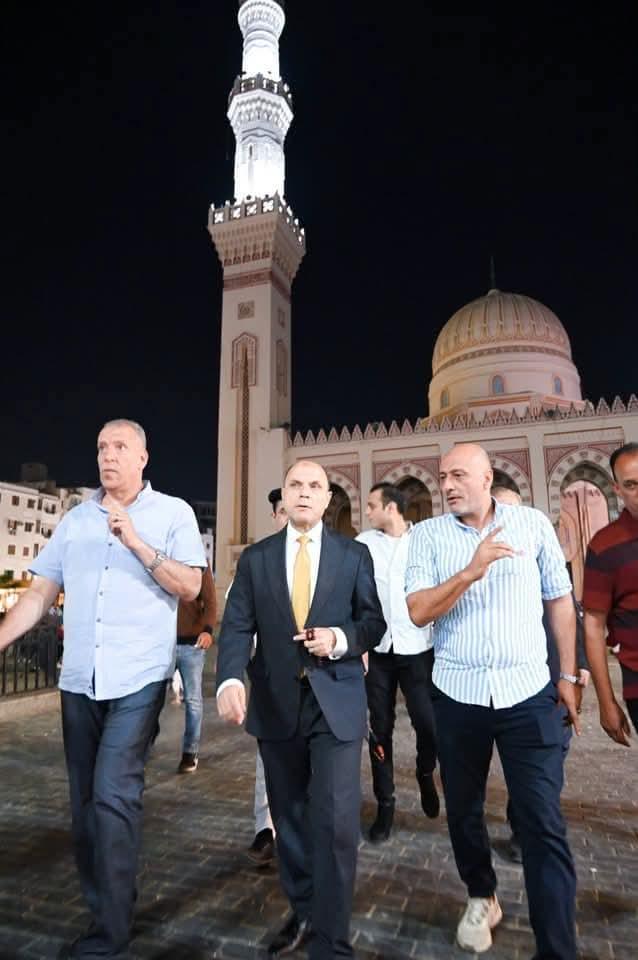 إستعدادا لمولد السيد البدوى محافظ الغربية يتفقد محيط المسجد وأرض الصاري بطنطا لمتابعة جاهزية مناطق الاحتفالات واستقبال الزوار