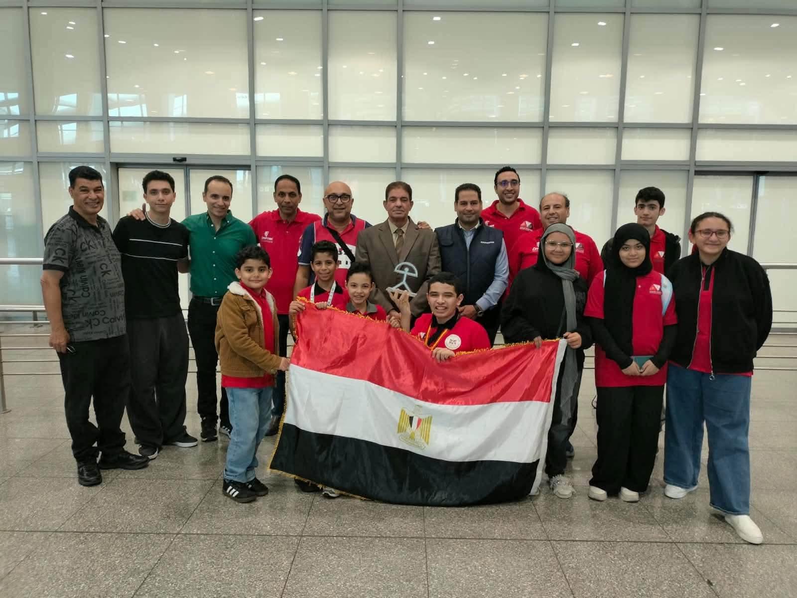 عقب عودتها من بطولة العالم للناشئين بإسبانيا استقبال رسمى لبعثة منتخب مصر للشطرنج