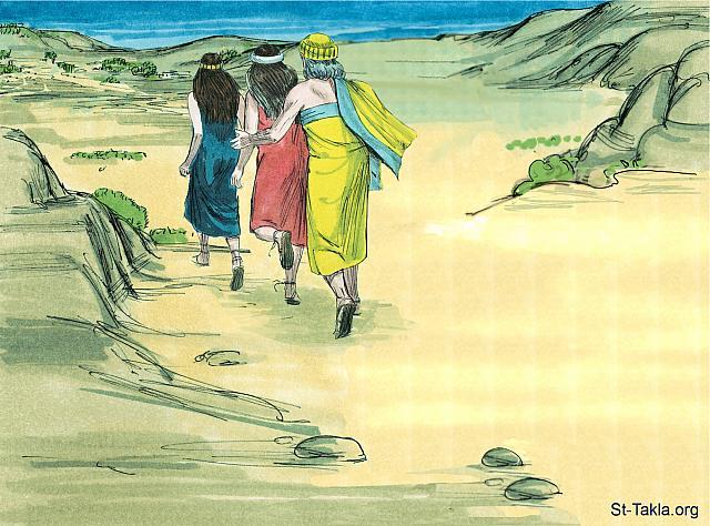 عندما كانت ابنة لوط عليه السلام تذهب إلى النهر عند أطراف المدينة